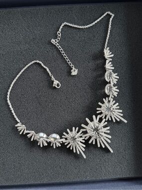 Swarovski Gold Starburst Crystal Statement Necklace